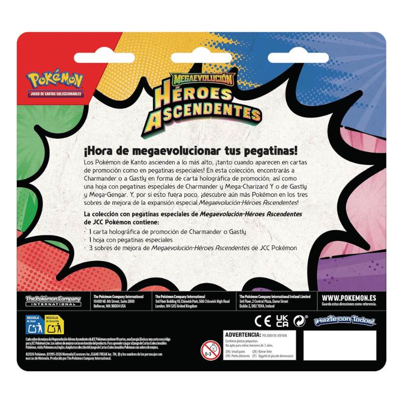 Colección con Pegatinas Especiales de Megaevolución - Héroes Ascendentes: Gastly | Español