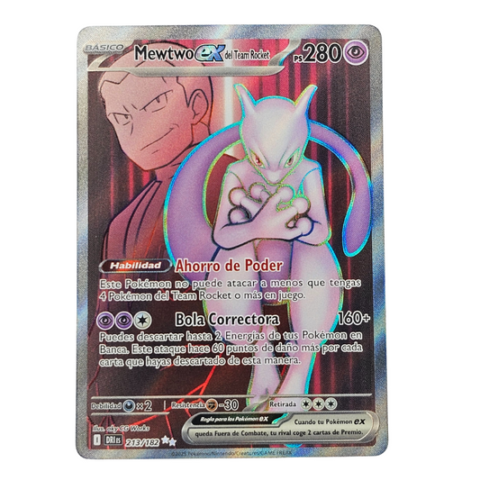 Mewtwo EX del Team Rocket #213 | Español - Una Carta Más