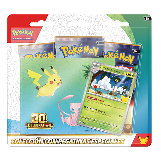 Blister de 3 sobres 30 Aniversario Lucario ó Exeggutor | Español