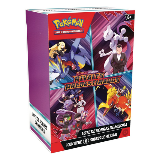 Booster Bundle de Escarlata y Púrpura | Rivales Predestinados (6 Sobres de Mejora) | Español - Una Carta Más