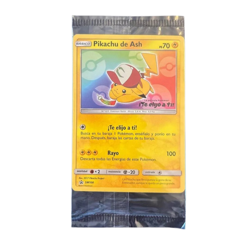Ash's Pikachu #SM108 [Blister Sellado] | Español